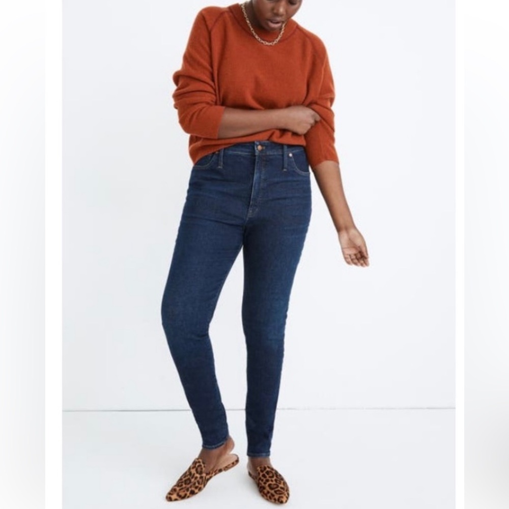 Madewell Skinny Jeans, 9” Mid Rise Skinny Dark Wash Jean